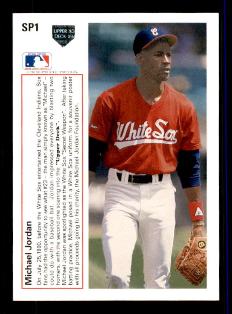 Michael Jordan Baseball Rookie Card 1991 Upper Deck #SP1 Image 2