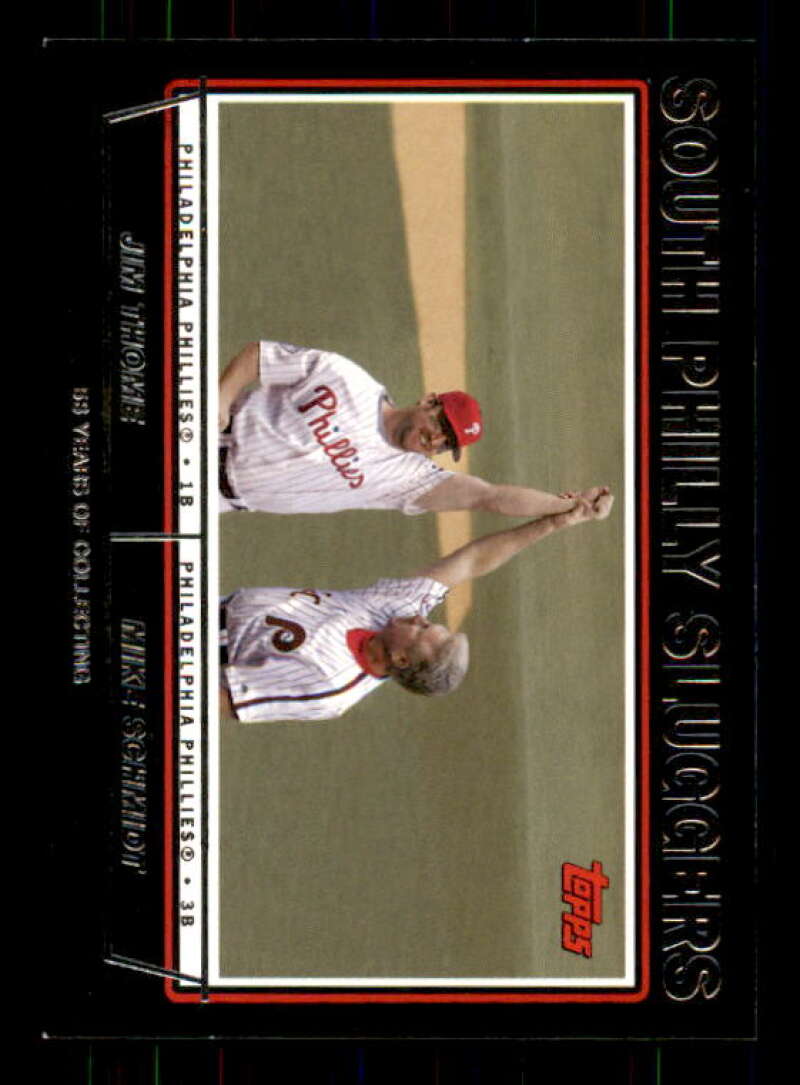 Jim Thome/Mike Schmidt Card 2004 Topps Black #695 Image 1