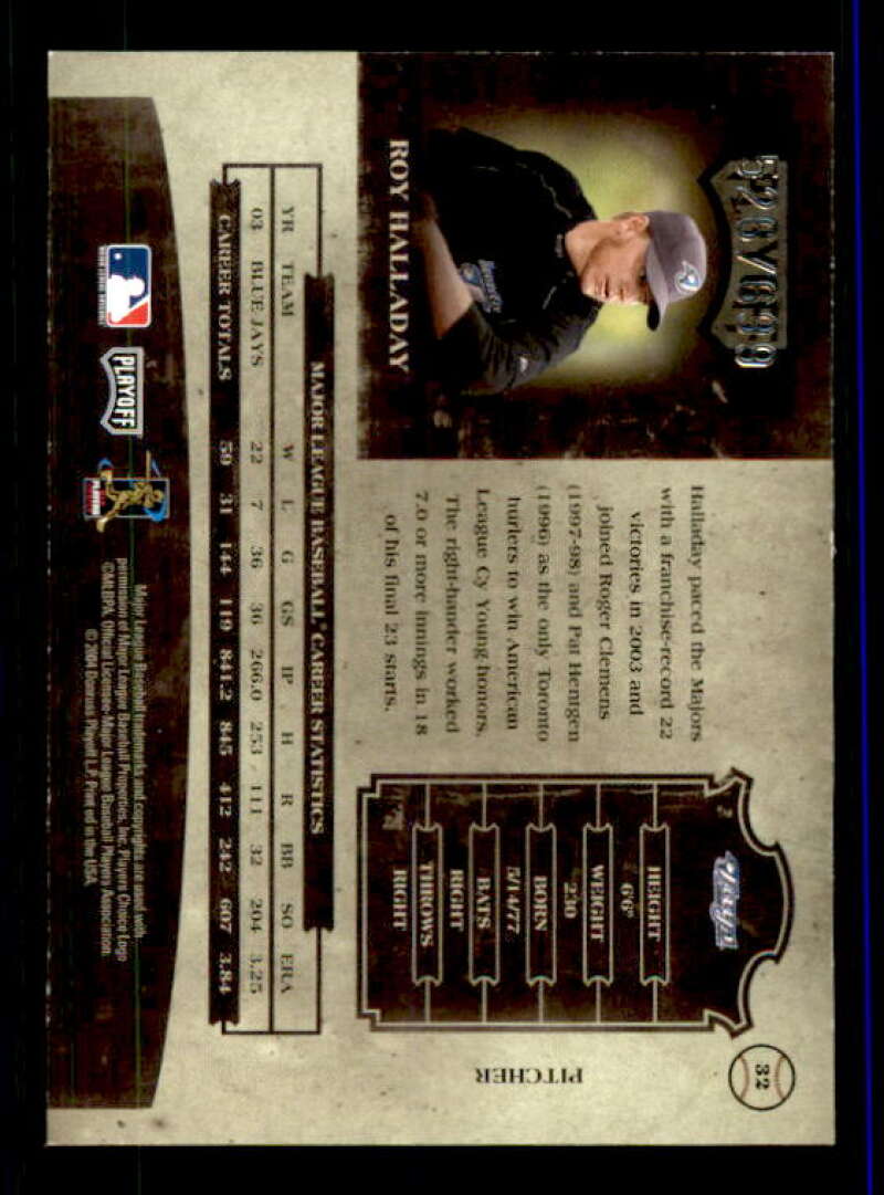 Roy Halladay Card 2004 Prime Cuts II #32 Image 2