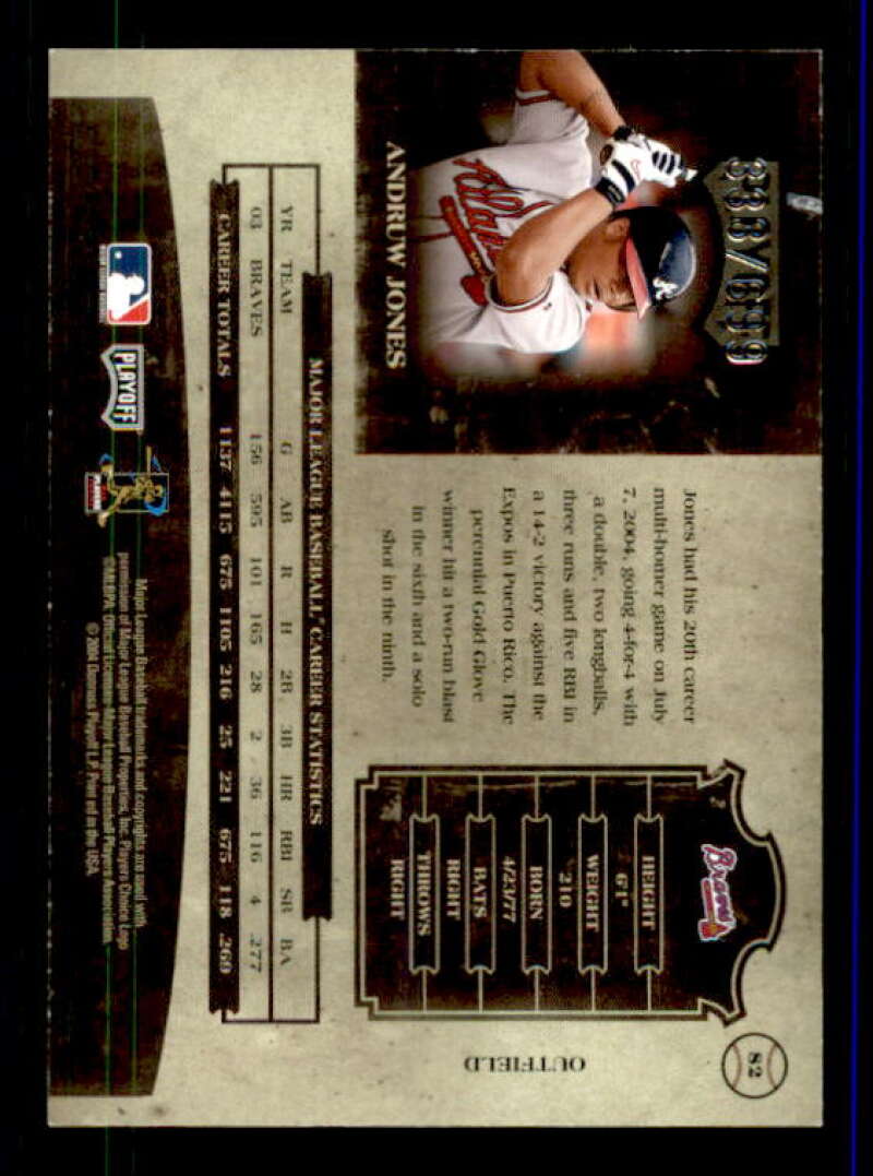 Andruw Jones Card 2004 Prime Cuts II #82 Image 2