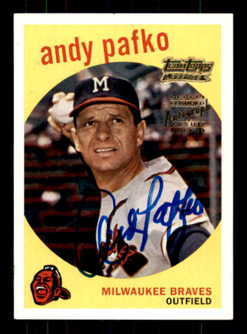 Andy Pafko 59 Card 2001 Topps Team Topps Legends Autographs #TT27F Image 1