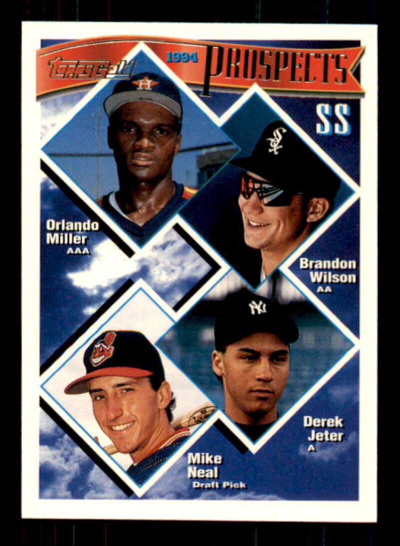 Derek Jeter Top Prospects Card 1994 Topps Gold #158 Image 1