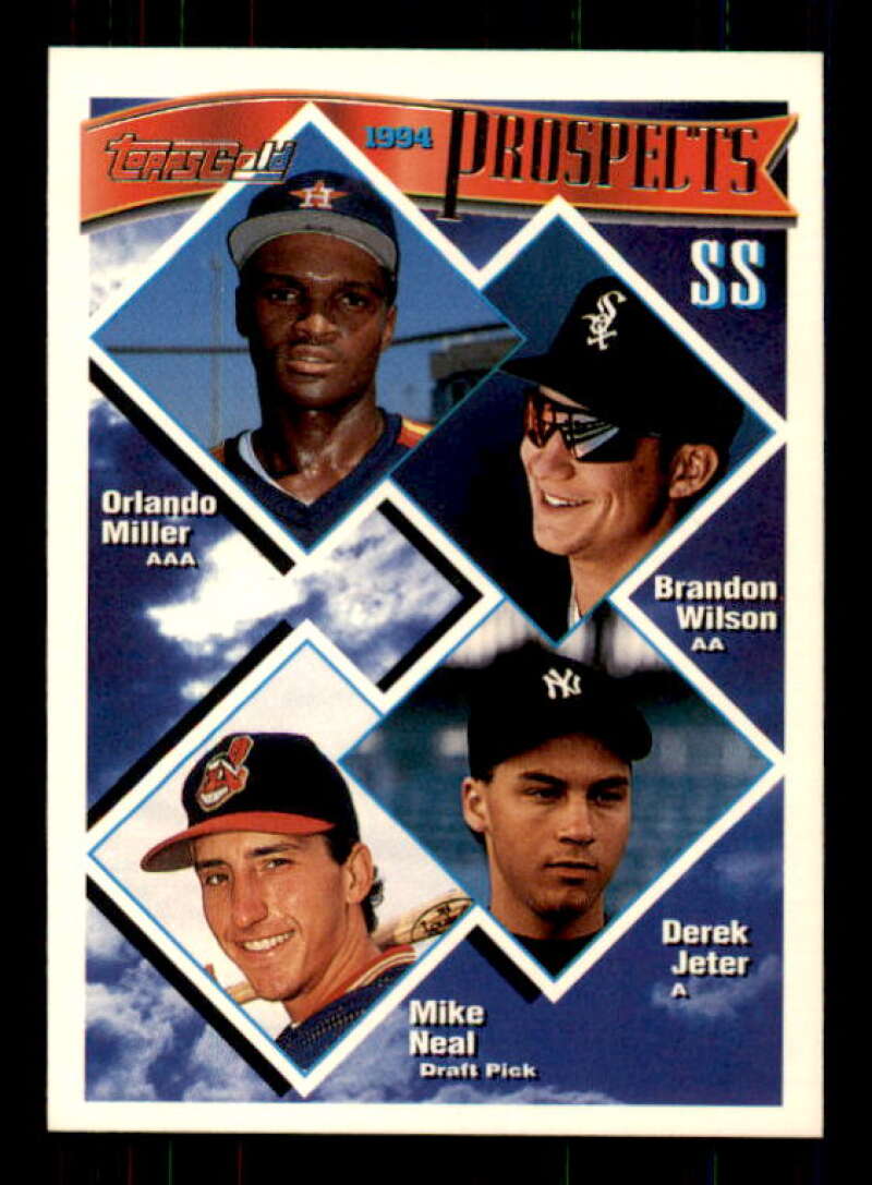 Derek Jeter Top Prospects Card 1994 Topps Gold #158 Image 1
