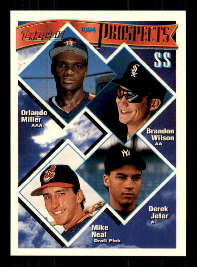 Derek Jeter Top Prospects Card 1994 Topps Gold #158 Image 1