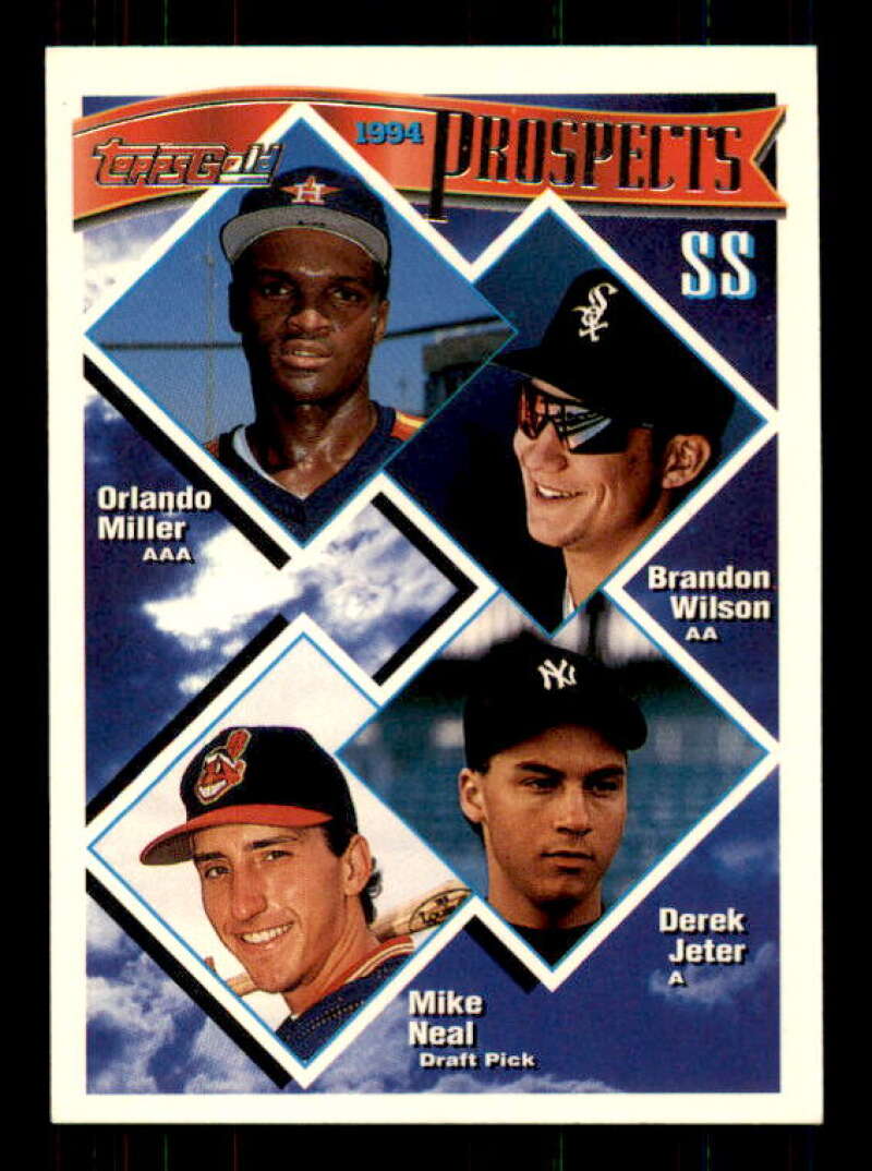 Derek Jeter Top Prospects Card 1994 Topps Gold #158 Image 1