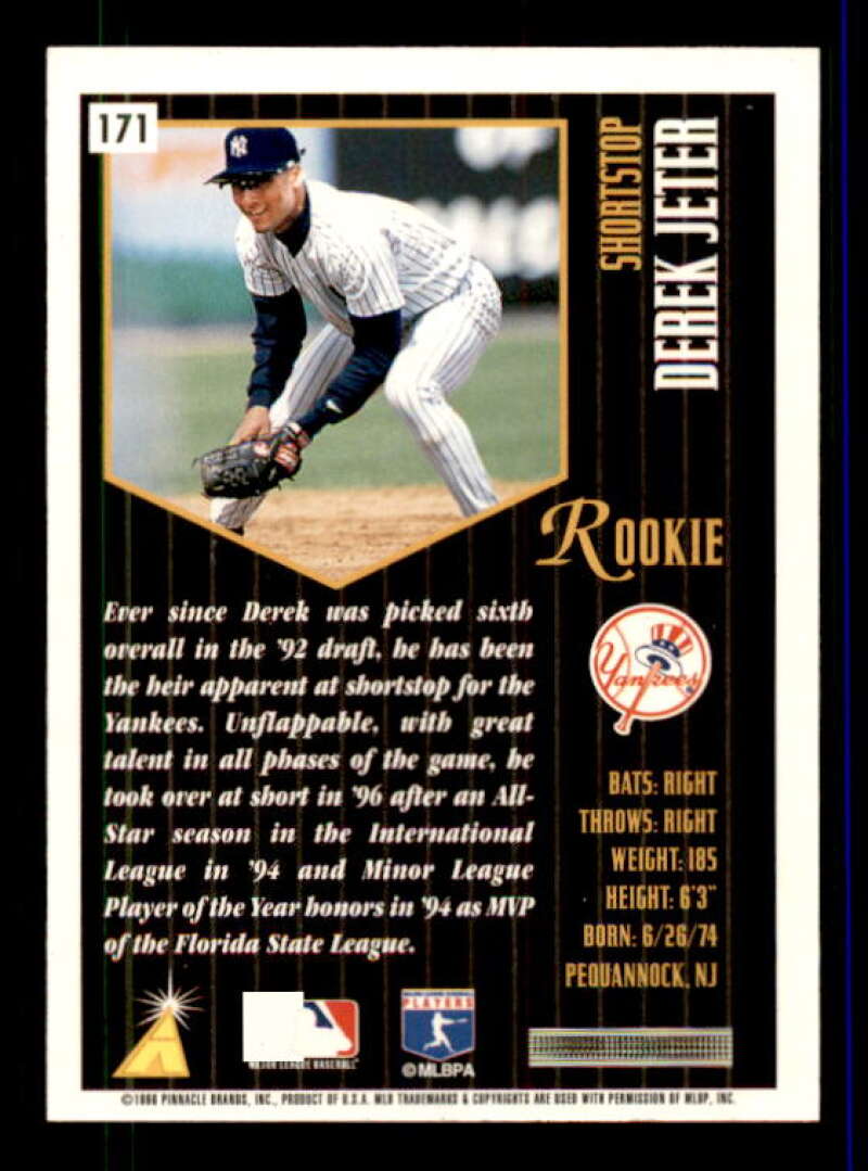 Derek Jeter Rookie Card 1996 Summit #171 Image 2