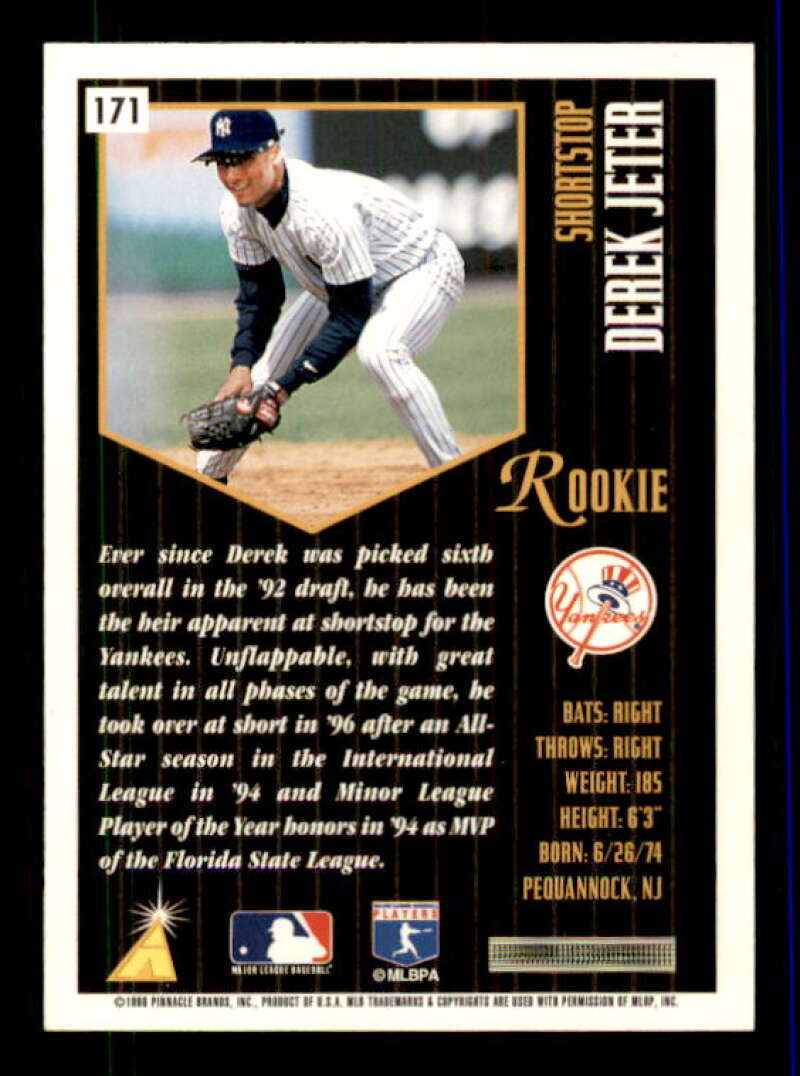 Derek Jeter Rookie Card 1996 Summit #171 Image 2