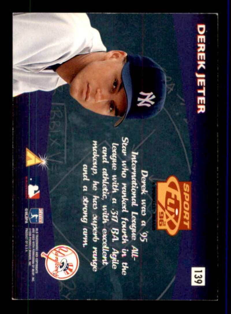 Derek Jeter Rookie Card 1996 Sportflix #139 Image 2