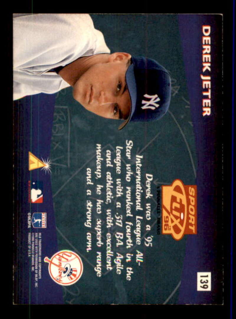 Derek Jeter Rookie Card 1996 Sportflix #139 Image 2