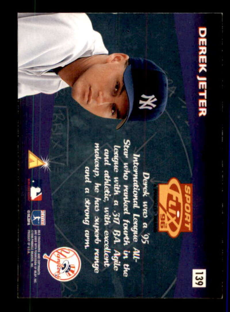 Derek Jeter Rookie Card 1996 Sportflix #139 Image 2