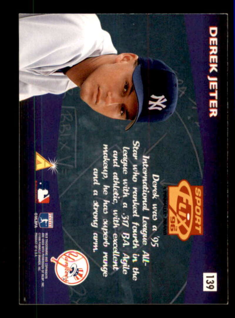 Derek Jeter Rookie Card 1996 Sportflix #139 Image 2