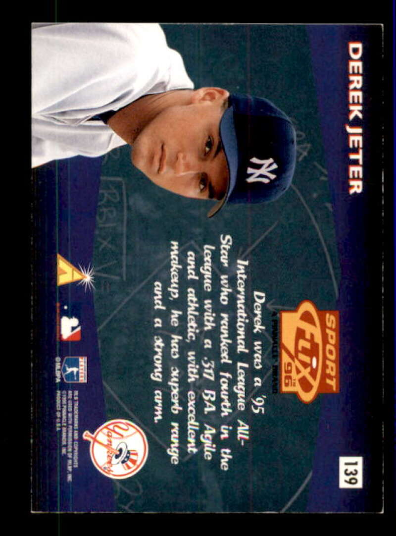 Derek Jeter Rookie Card 1996 Sportflix #139 Image 2