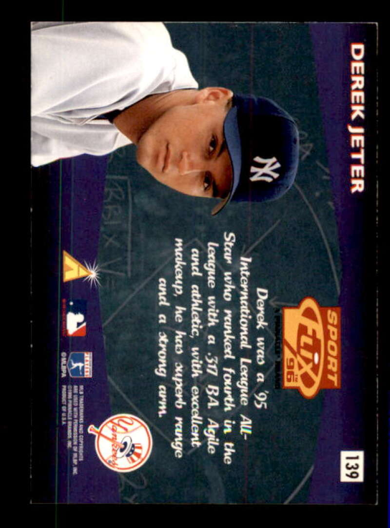 Derek Jeter Rookie Card 1996 Sportflix #139 Image 2