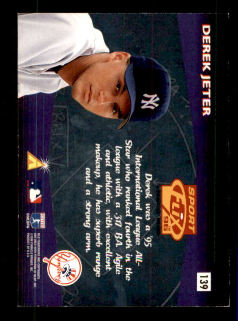 Derek Jeter Rookie Card 1996 Sportflix #139 Image 2