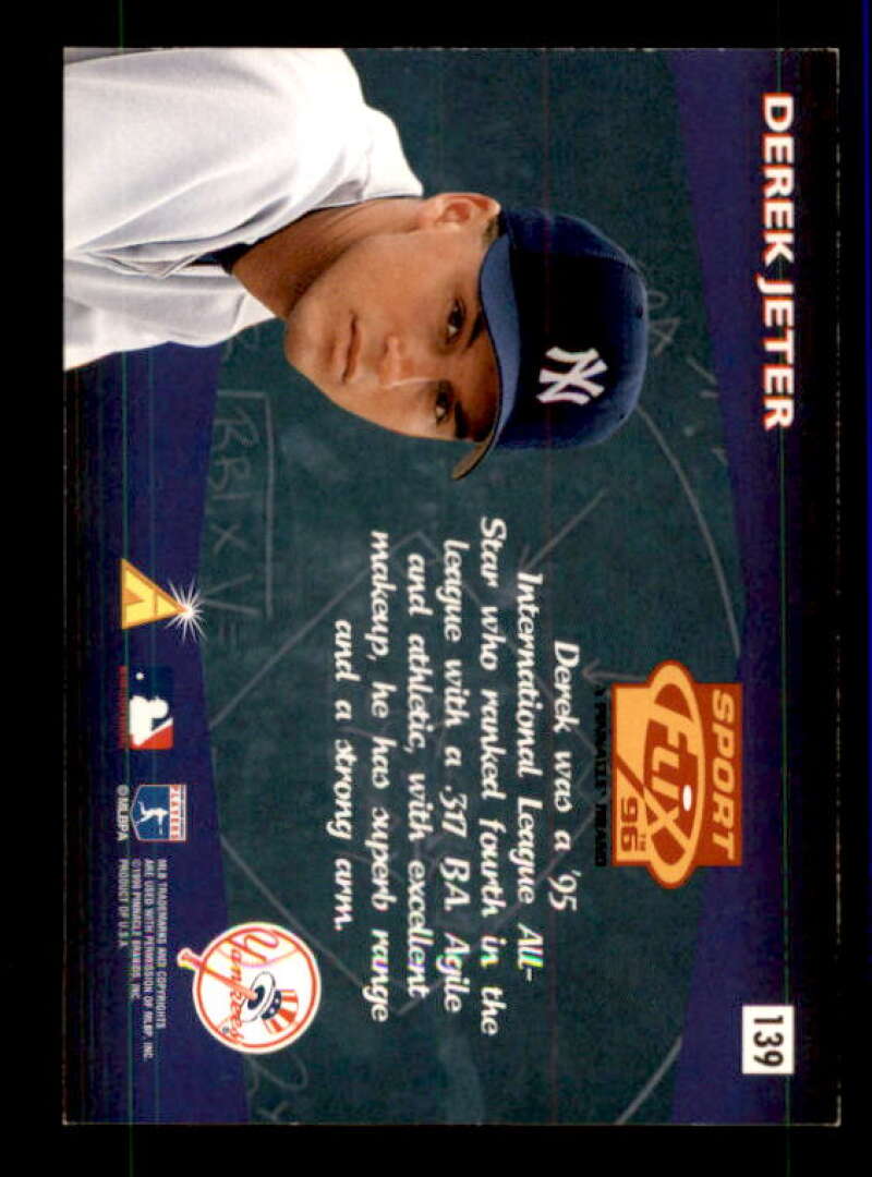 Derek Jeter Rookie Card 1996 Sportflix #139 Image 2