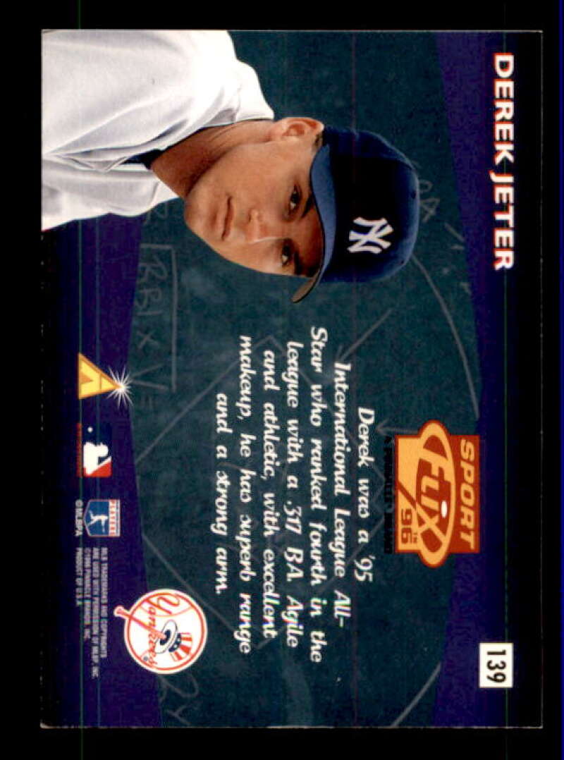 Derek Jeter Rookie Card 1996 Sportflix #139 Image 2