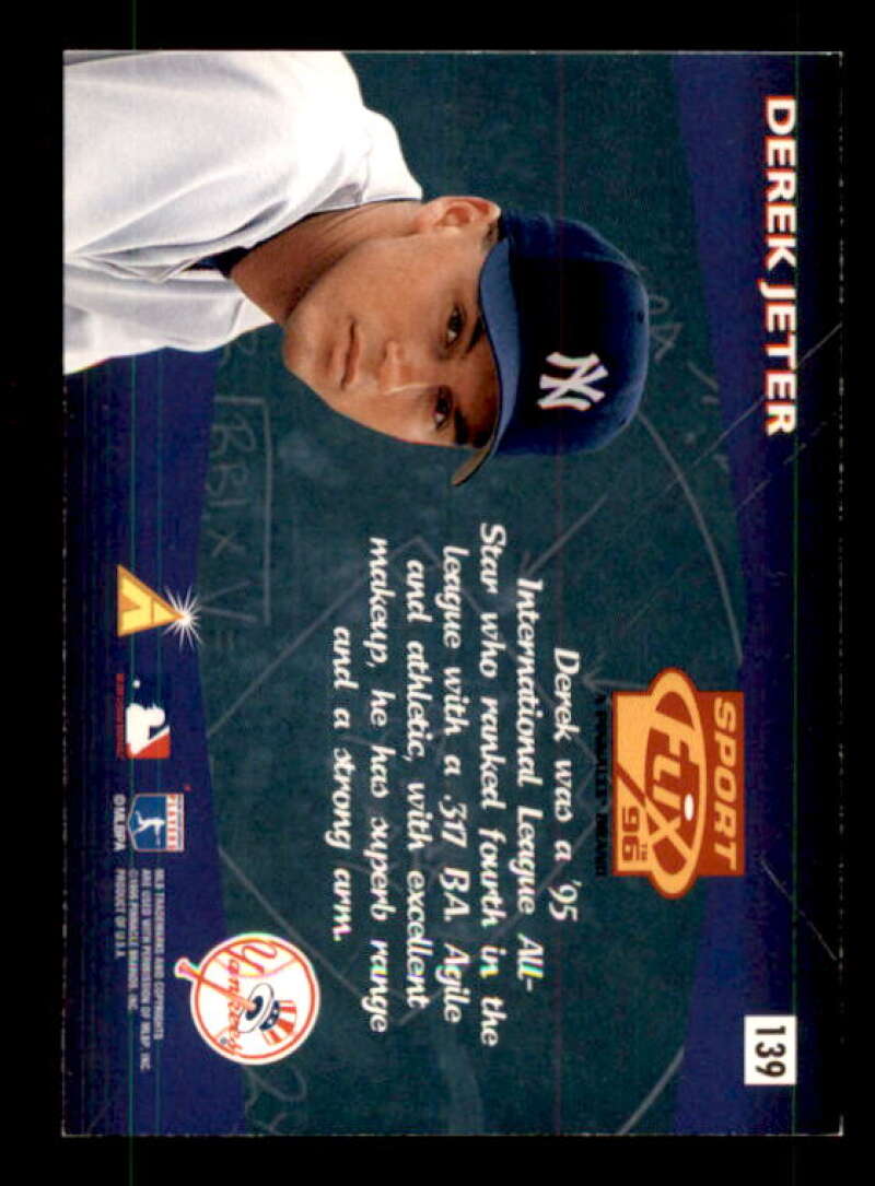 Derek Jeter Rookie Card 1996 Sportflix #139 Image 2