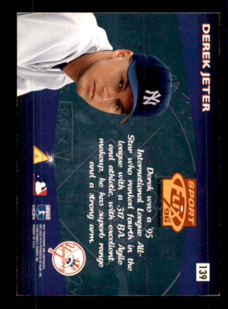 Derek Jeter Rookie Card 1996 Sportflix #139 Image 2