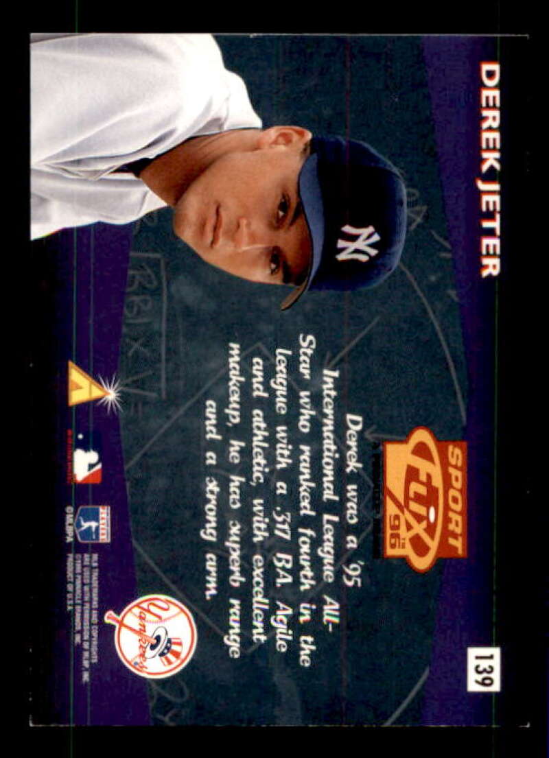 Derek Jeter Rookie Card 1996 Sportflix #139 Image 2