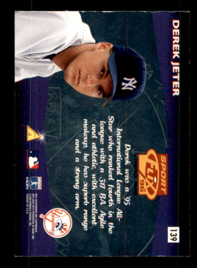 Derek Jeter Rookie Card 1996 Sportflix #139 Image 2