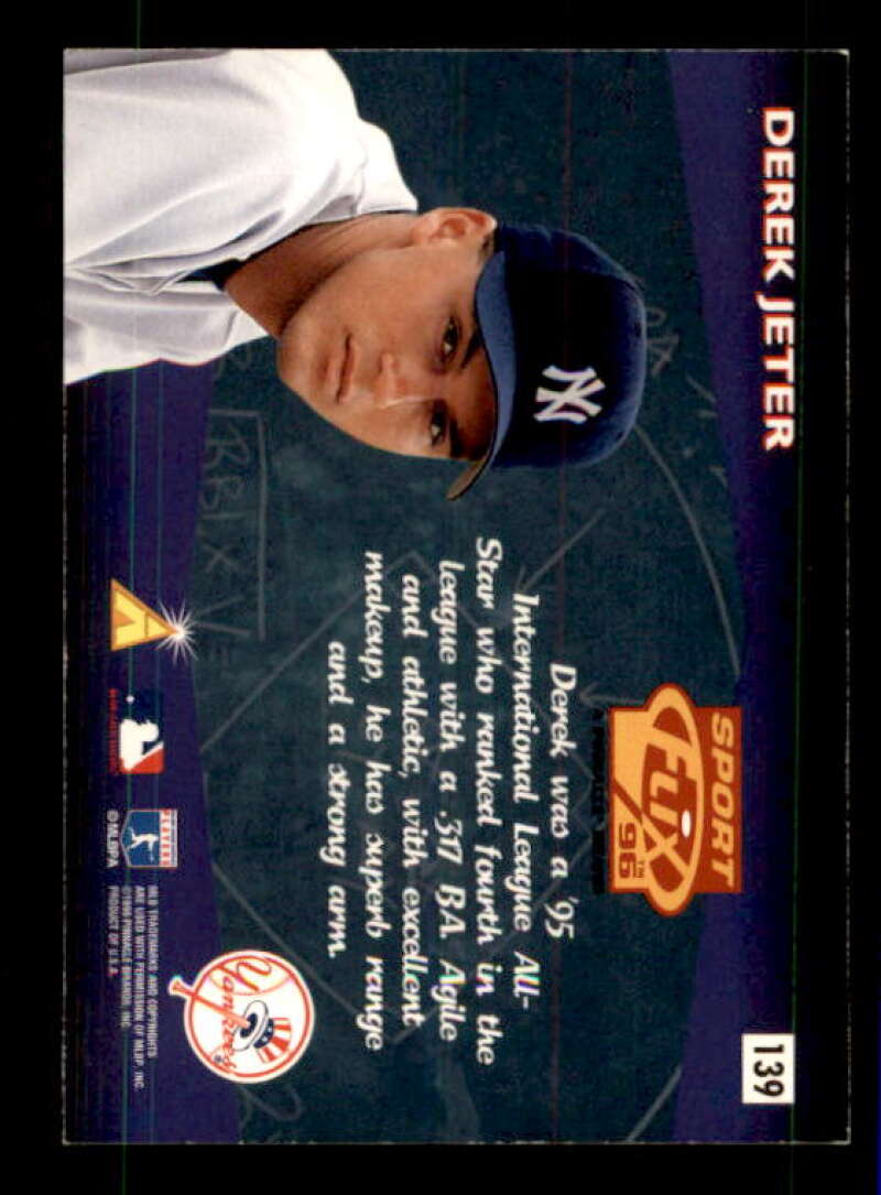 Derek Jeter Rookie Card 1996 Sportflix #139 Image 2