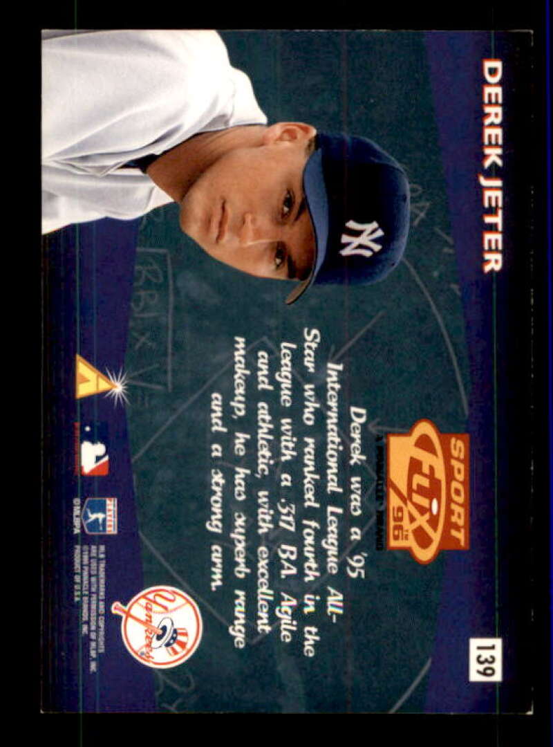 Derek Jeter Rookie Card 1996 Sportflix #139 Image 2