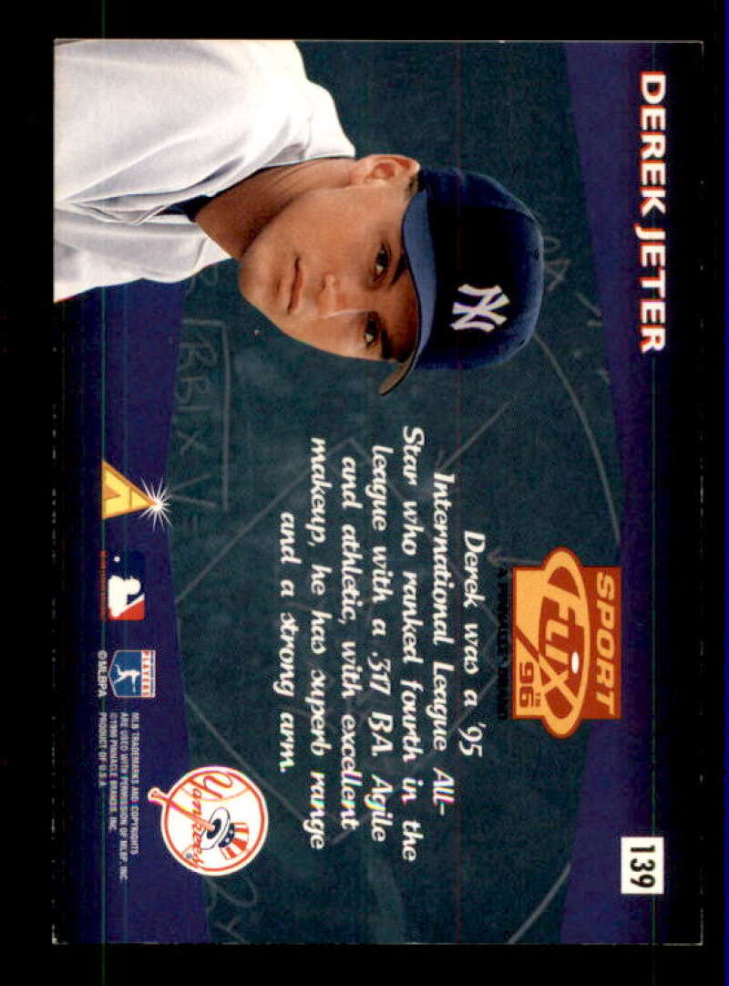 Derek Jeter Rookie Card 1996 Sportflix #139 Image 2