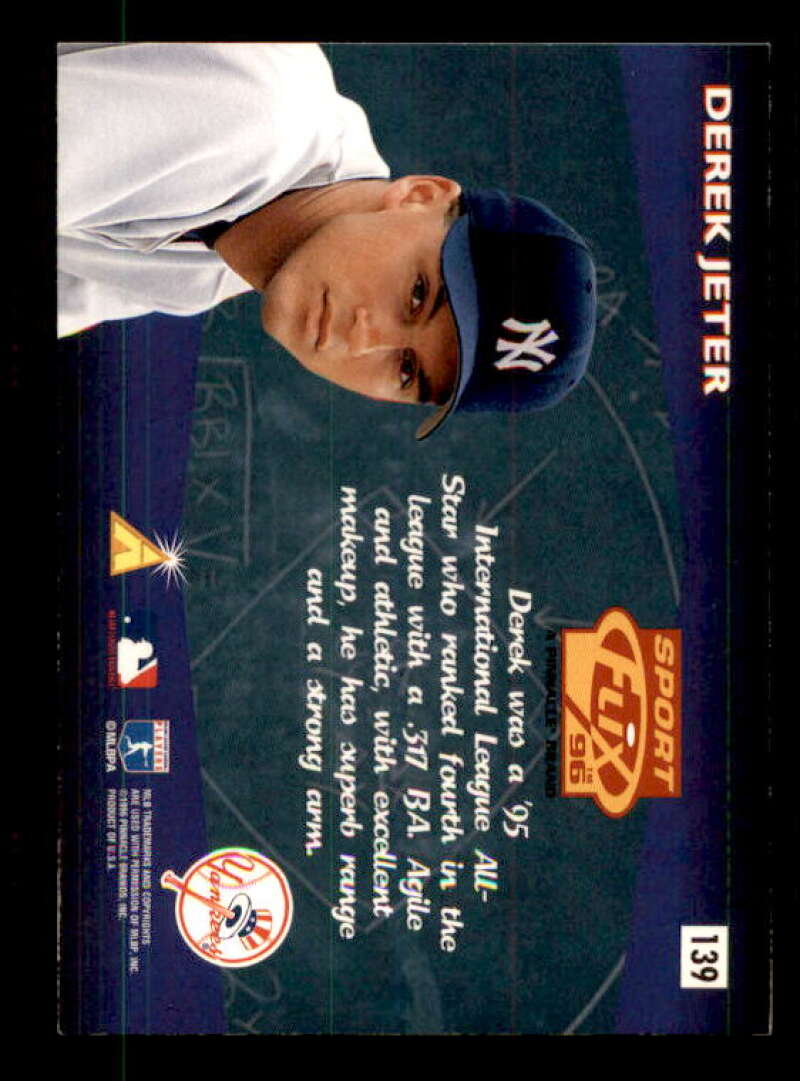 Derek Jeter Rookie Card 1996 Sportflix #139 Image 2