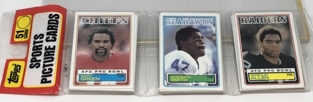 1983 Topps Football Rack Pack Marcus Allen Rookie Image 1