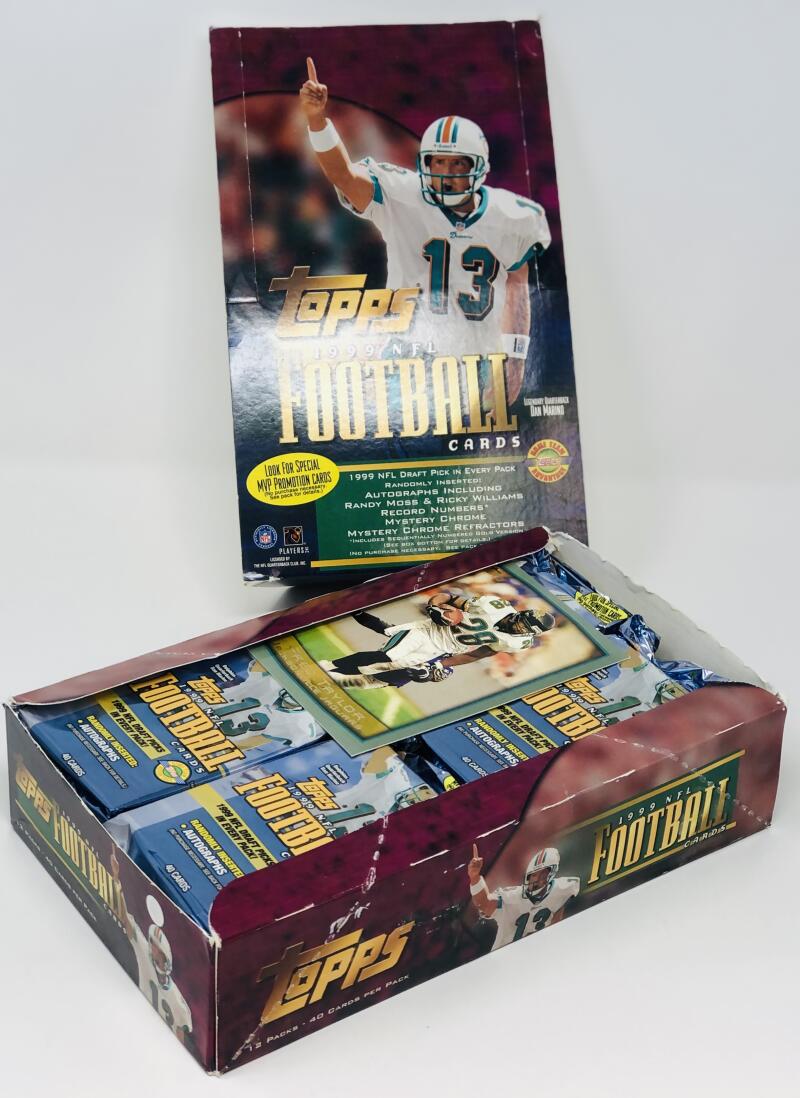 1999 Topps HTA 12ct Jumbo Pack Football Box Image 2