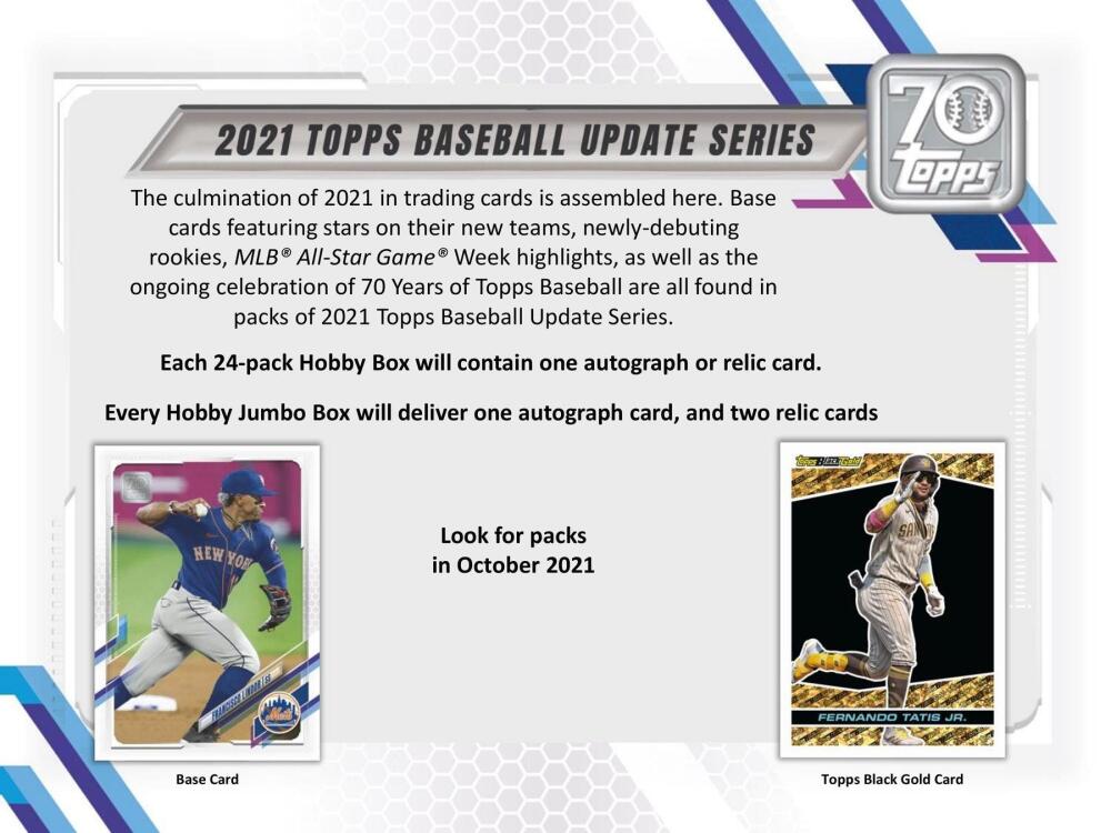 2021 Topps Update Series Baseball Hobby Box Image 4