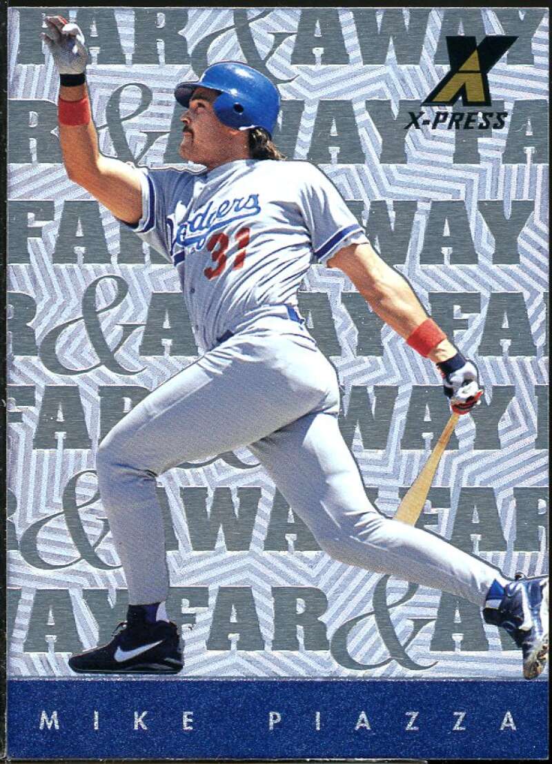 Mike Piazza Card 1997 Pinnacle X-Press Far and Away #7 Image 1