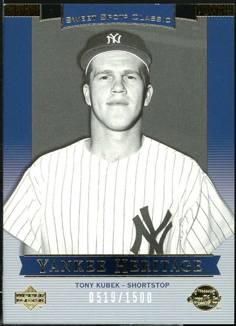 Tony Kubek YH Card 2003 Sweet Spot Classics #148 Image 1