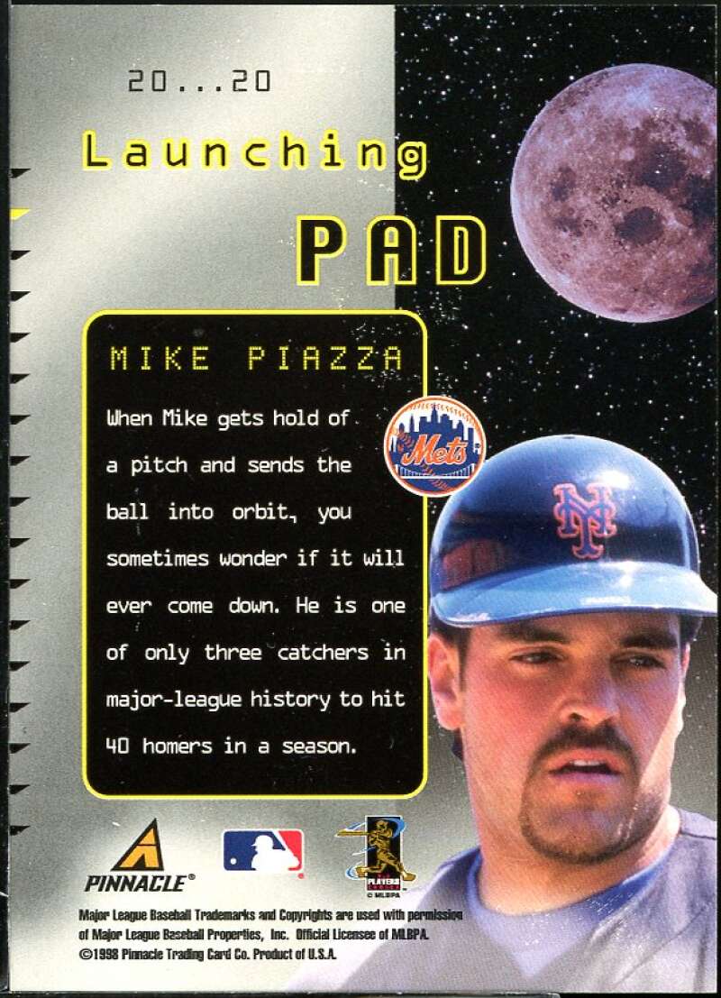 Mike Piazza Card 1998 Pinnacle Performers Launching Pad #20 Image 2