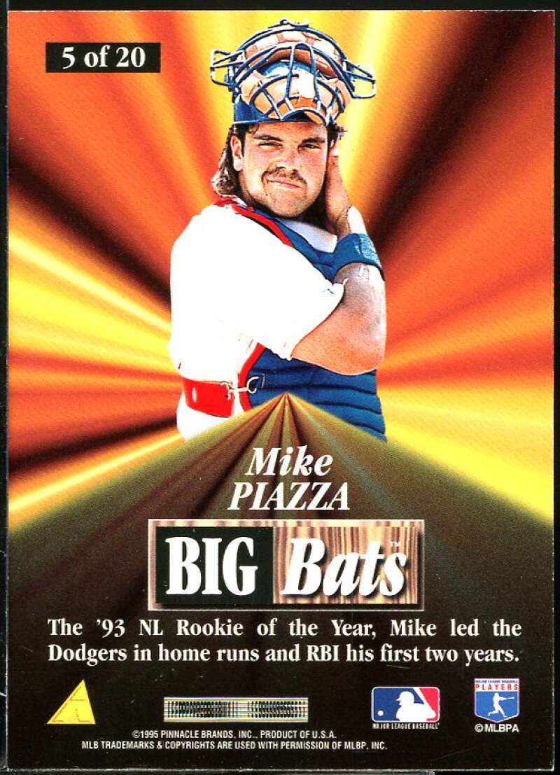 Mike Piazza Card 1996 Score Big Bats #5 Image 2