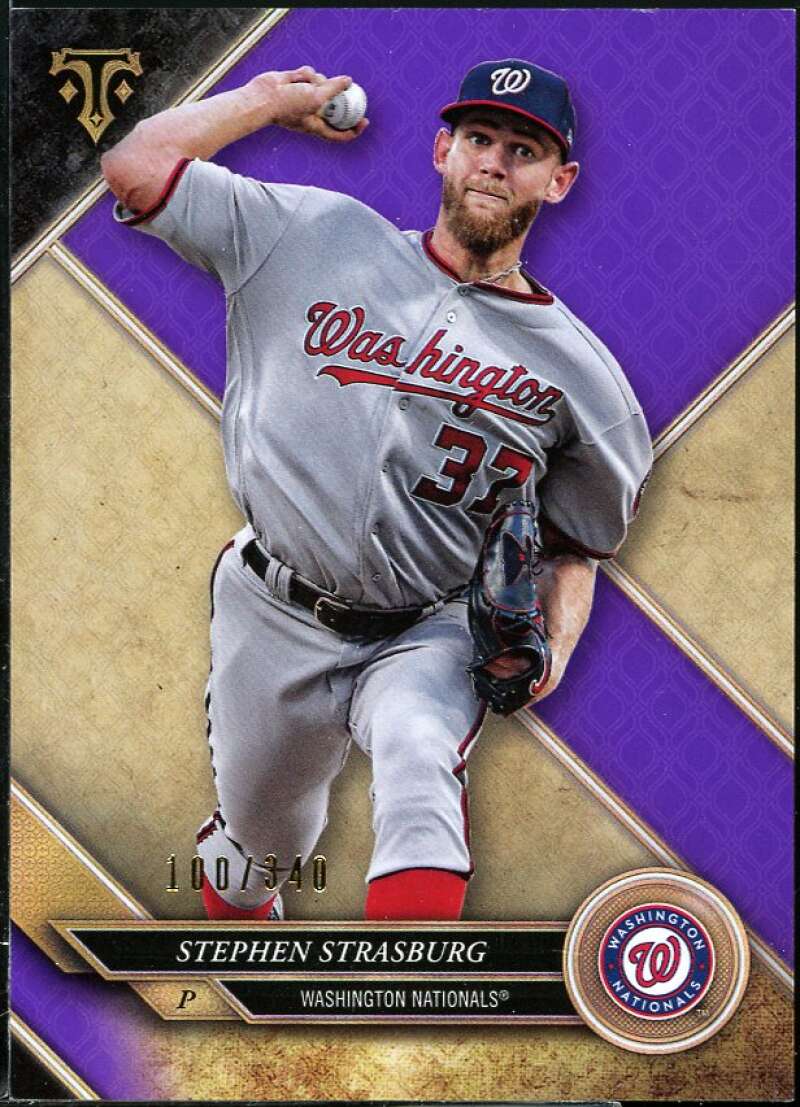 Stephen Strasburg Card 2017 Topps Triple Threads Amethyst #55 Image 1