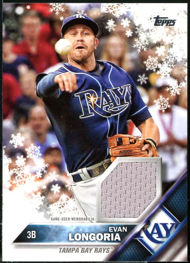 Evan Longoria Card 2016 Topps Walmart Holiday Snowflake Relics #REL Image 1