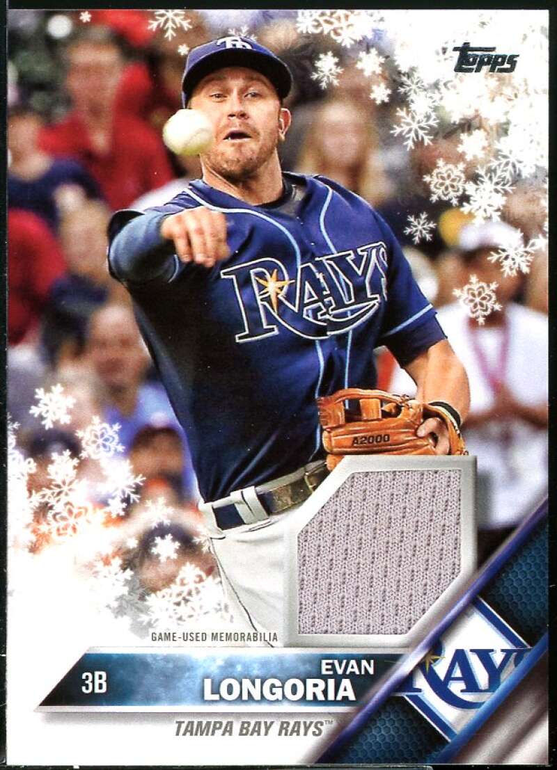 Evan Longoria Card 2016 Topps Walmart Holiday Snowflake Relics #REL Image 1