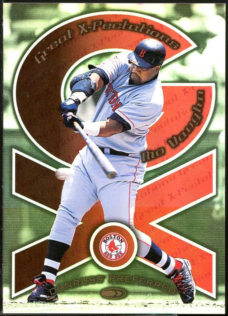 M.Vaughn/David Ortiz Rookie Card 1998 Donruss Preferred Great X-Pectations #10 Image 1