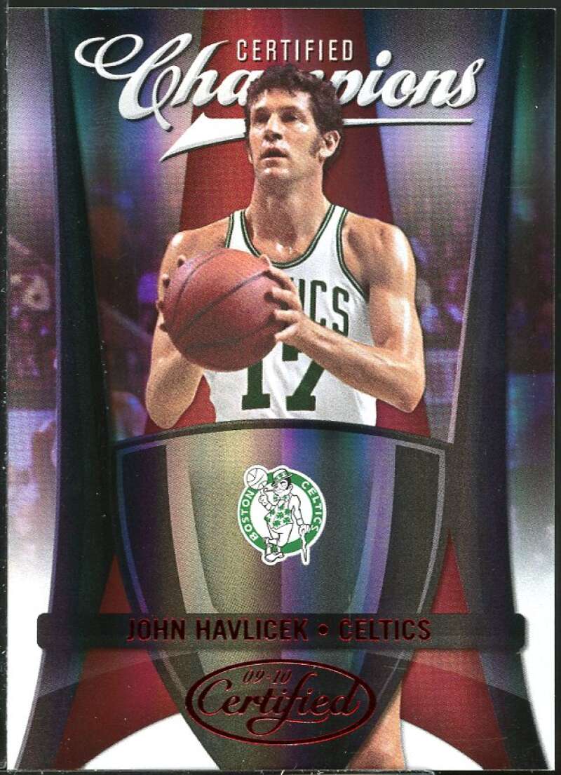 John Havlicek Card 2009-10 Certified Champions Red #9 Image 1