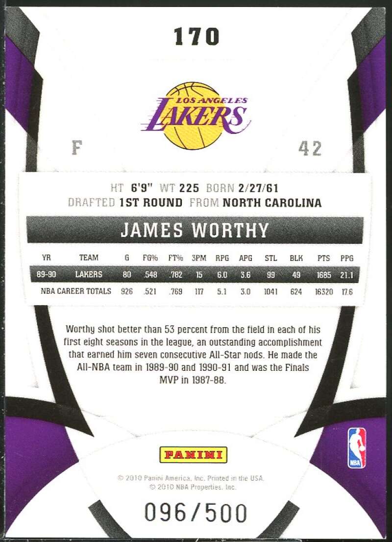 James Worthy Card 2009-10 Certified #170 Image 2