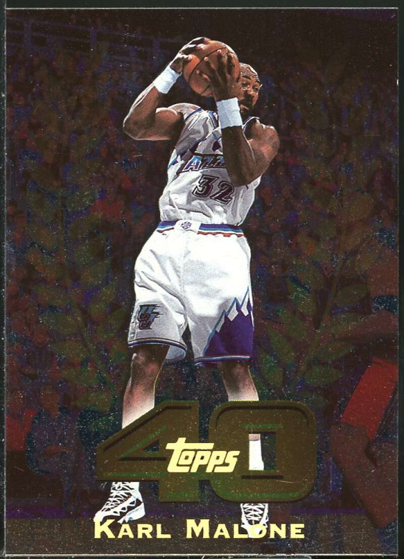 Karl Malone Card 1997-98 Topps Topps 40 #T18 Image 1