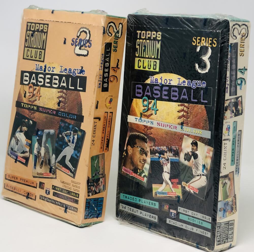 (2)1994 Topps Stadium Club Series 2,3 Baseball Box Lot Image 3