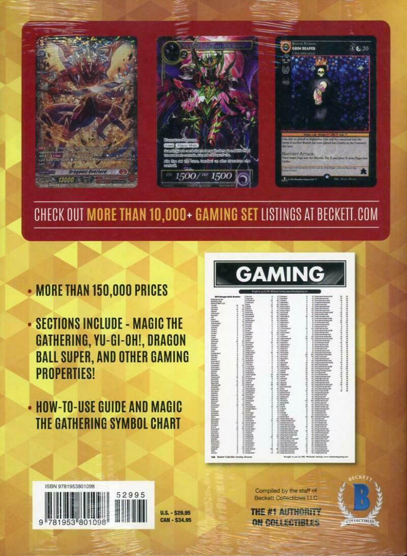 2022 Beckett Collectible Gaming Almanac Card Price Guide 12th Edition Magic the Gathering Yu-Gi-Oh Cardfight Vanguard Image 2