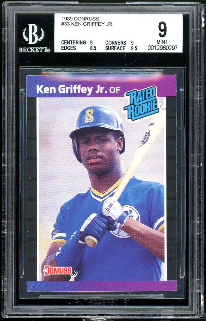 Ken Griffey Jr. Rookie Card 1989 Donruss #33 BGS 9 (9 9 8.5 9.5) Image 1