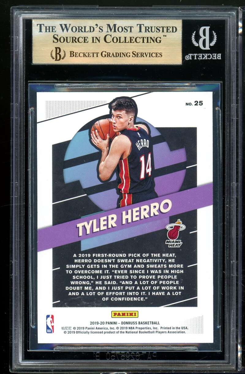 Tyler Herro Rookie Card 2019-20 Great X-pectations #25 BGS 9.5 (9.5 9 9.5 9.5) Image 2