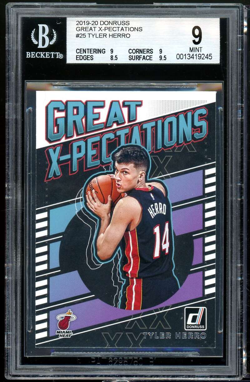 Tyler Herro Rookie Card 2019-20 Great X-pectations #25 BGS 9 (9 9 8.5 9.5) Image 1