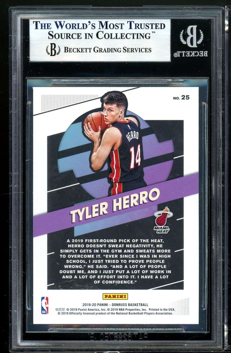 Tyler Herro Rookie Card 2019-20 Great X-pectations #25 BGS 9 (9 9 8.5 9.5) Image 2