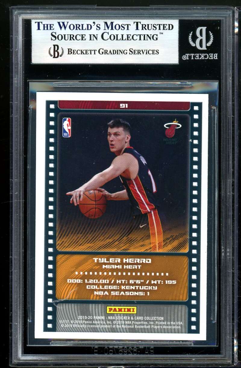 Tyler Herro Rookie 2019-20 Panini Stickers Cards #91 BGS 8.5 (8.5 9.5 9 8.5) Image 2