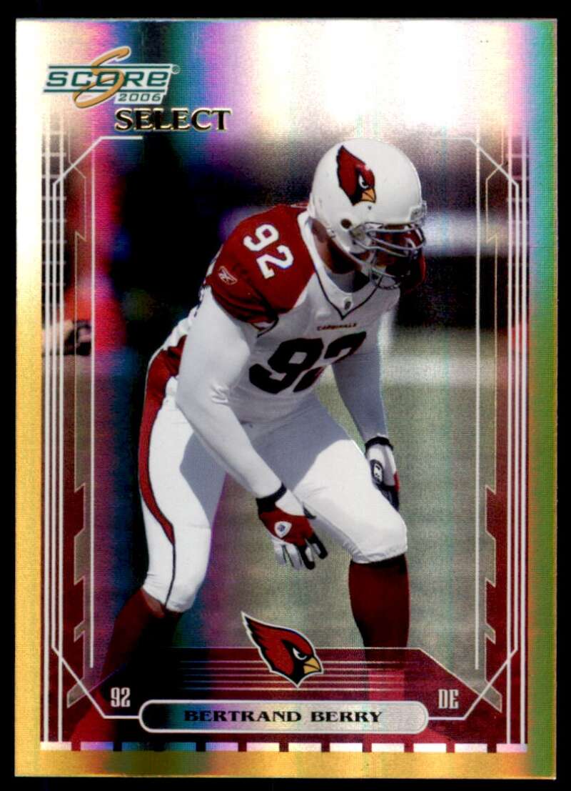 Bertrand Berry Card 2006 Score Select Gold #7 Image 1